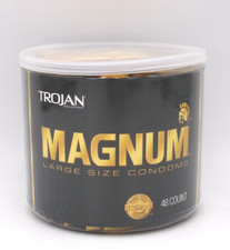 Trojan Magnum Large Size Condoms   48 Count Bulk Pack   Factory Sealed New.