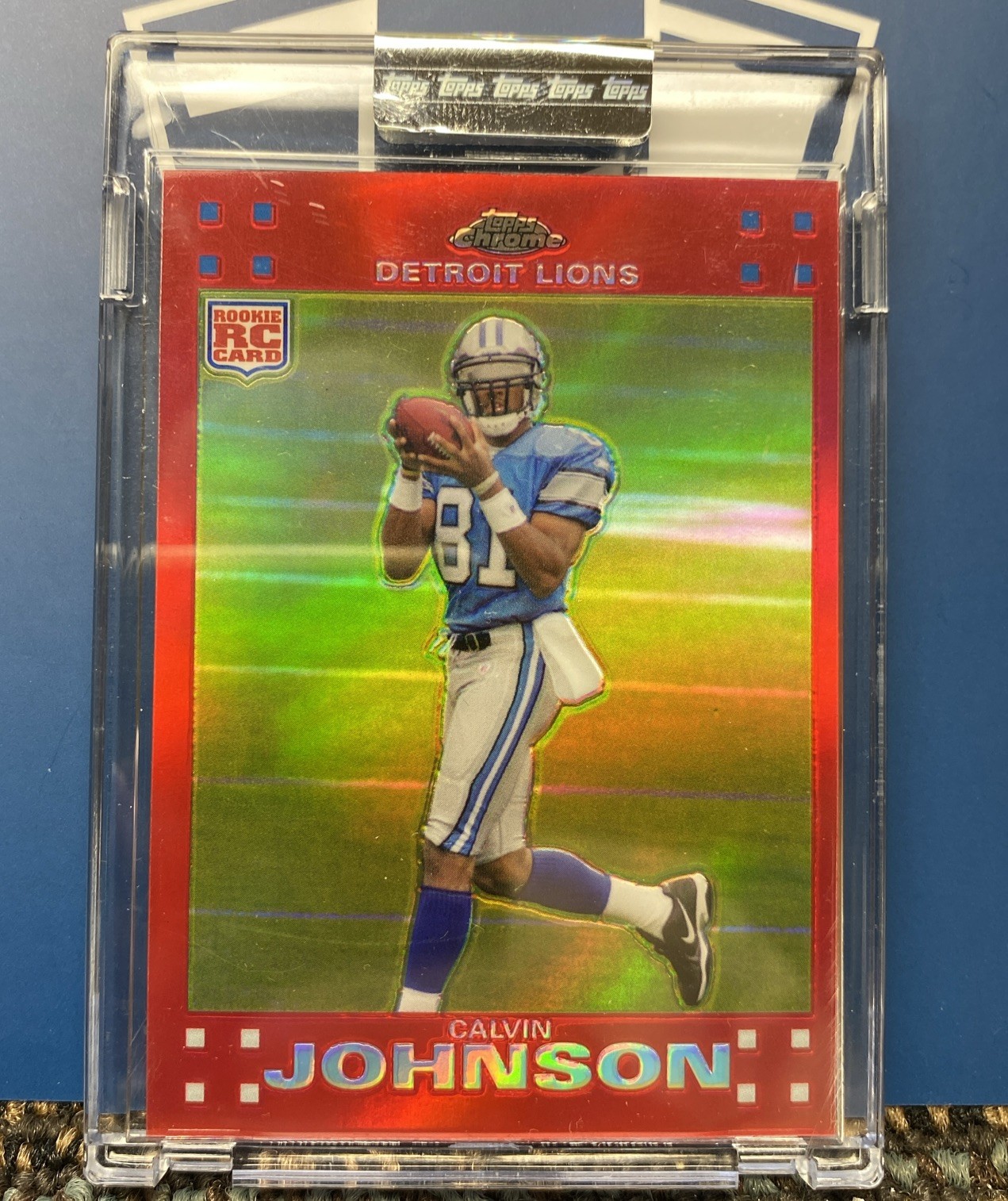 2007 Topps Chrome Red Refractor /139 Calvin Johnson #TC200 Detroit Lions RC HOF