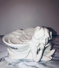 Vintage FF Fitz & Floyd Fairies Collection 3D Art Nouveau Vanity Soap Dish EUC!