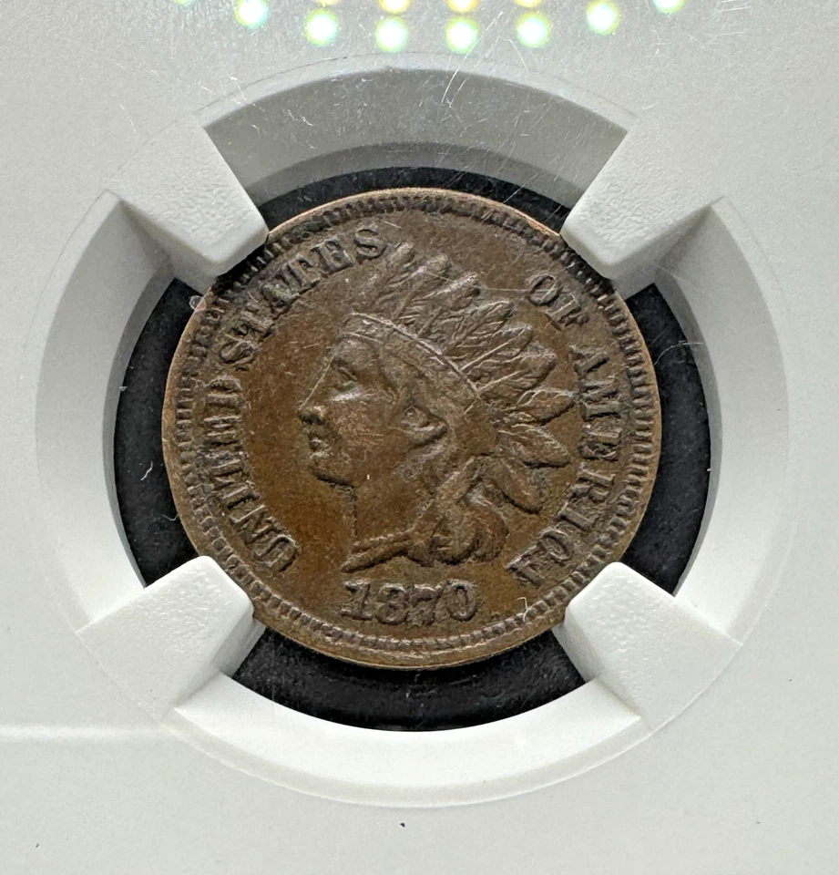 1870 INDIAN HEAD CENT NGC XF40 BN 09ECC25 - Image 2 of 4