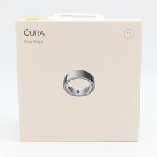 Oura Ring 4 Smart Ring Activity Tracker - Silver US Size 11 - (JZ90-54217-11)