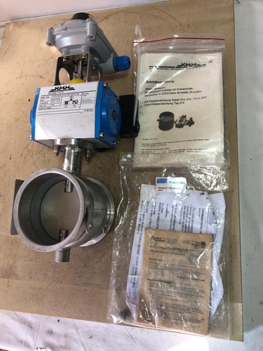 KMH Vanne d'arrêt avec entraînement pneumatique pour zones ATEX + micro interrupteur - Photo 8/12