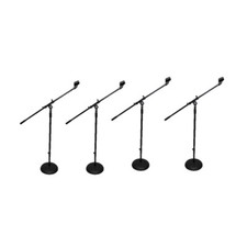 4x Pro X Round Base Microphone Stand W/Booms