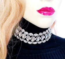 Rhinestone Choker Necklace Collar