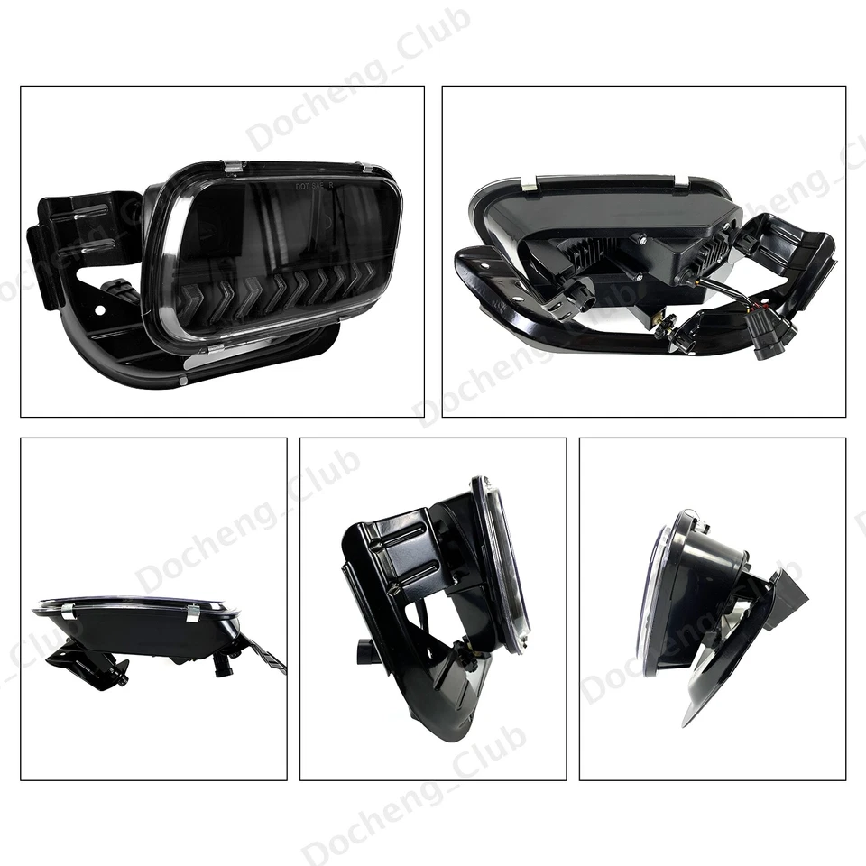 For 2009-2018 Dodge Ram 1500 2500 3500 LED Fog Lights Front Bumper Lamps+DRL Foto 4 de 4