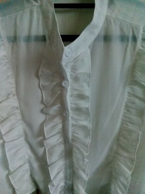 white ruffle blouse boohoo