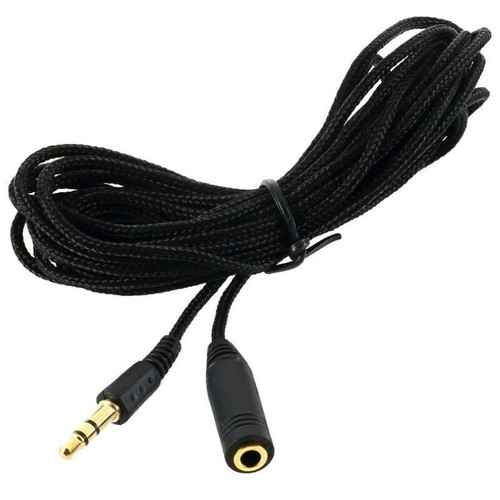5M 3.5mm Stereo Headphone Audio Extension Cable Lead TO ж Female P7P6 <◇ B4W1 - Afbeelding 2 van 9