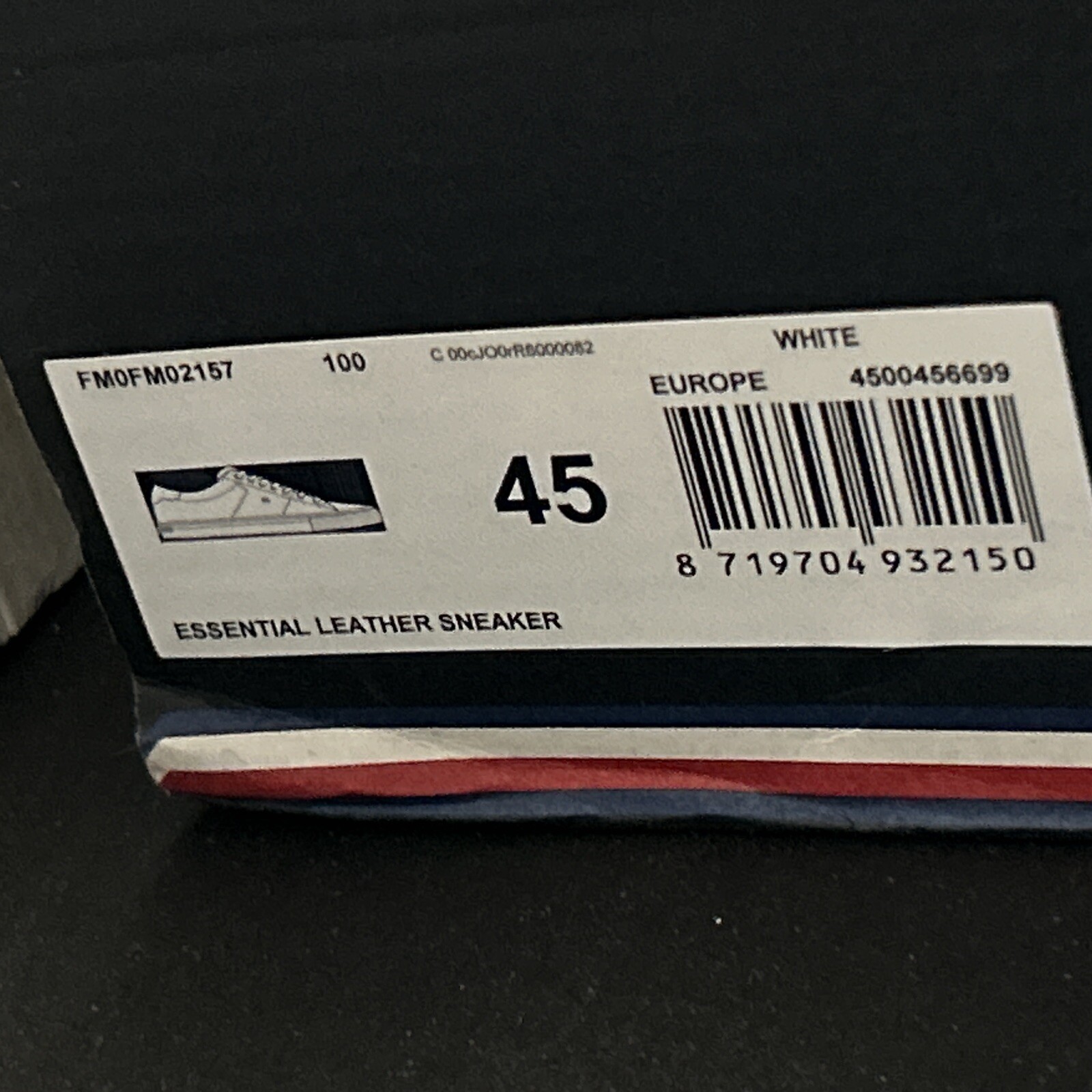 Tommy Hilfiger Essential White Leather Men’s Sneaker New Men’s Size 11.5 US image 5
