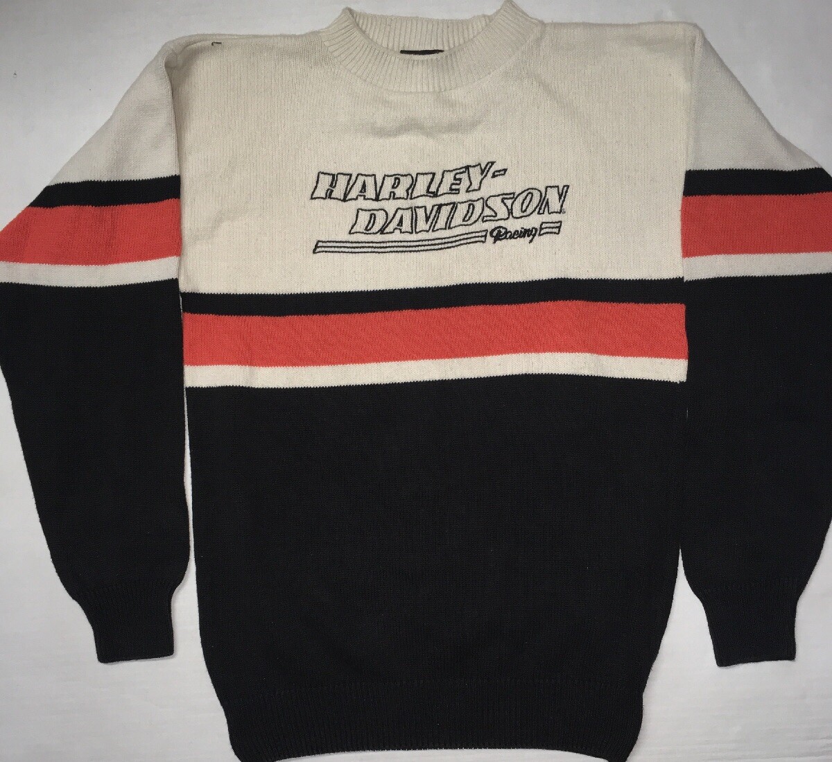 vtg 1980s Harley davidson racing sweater crewneck sup… - Gem