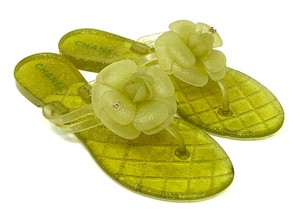 chanel flip flops clear
