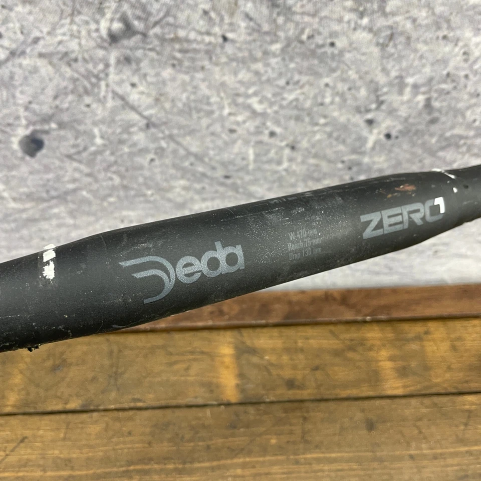 Deda Zero Handlebar 31.7 31.8 Clamp 42 cm Bar 420 Black Alloy Drop Bar Zer0 - Image 2 of 4