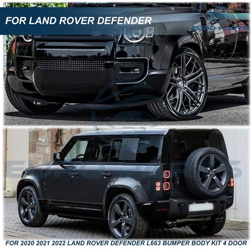 For 2020 2021 2022 Land Rover Defender L663 Glossy Black Bumper Body Kit 4 Door - Picture 5 of 5