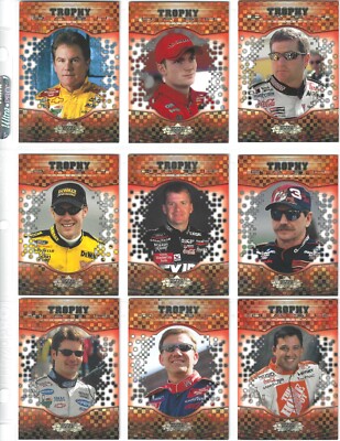 *2000 UD RACING--TROPHY DASH-Complete 9 card set-Straight from packs to pages!*