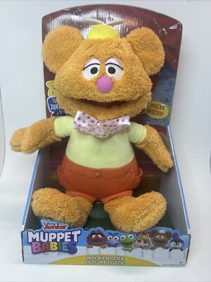 Disney Jr Muppet Babies Wocka Wocka Fozzie Exclusive Feature Plush NEW & WORKING