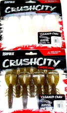 Rapala "Crush City" Cleanup Craws (Lot of 2-Packs-7 Per Pack-CC-2-07)