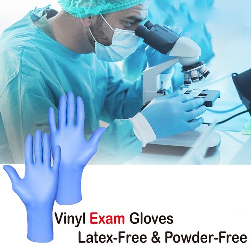 1000 PIEZAS Guantes básicos de examen de vinilo azul talla S - Imagen 8 de 10