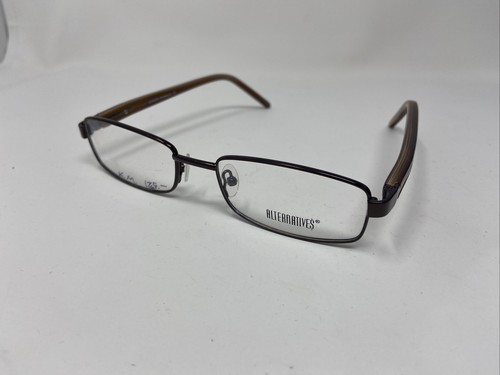 ALTERNATIVES EYEGLASSES FRAME ATL-07 C1 BROWN 52/18/140 FLEX HINGE IZ32
