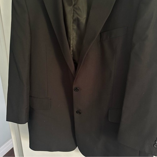 Size 52R Geoffrey Beene Black Lightweight Suit Jacket Sport Coat Blazer - Picture 4 of 6