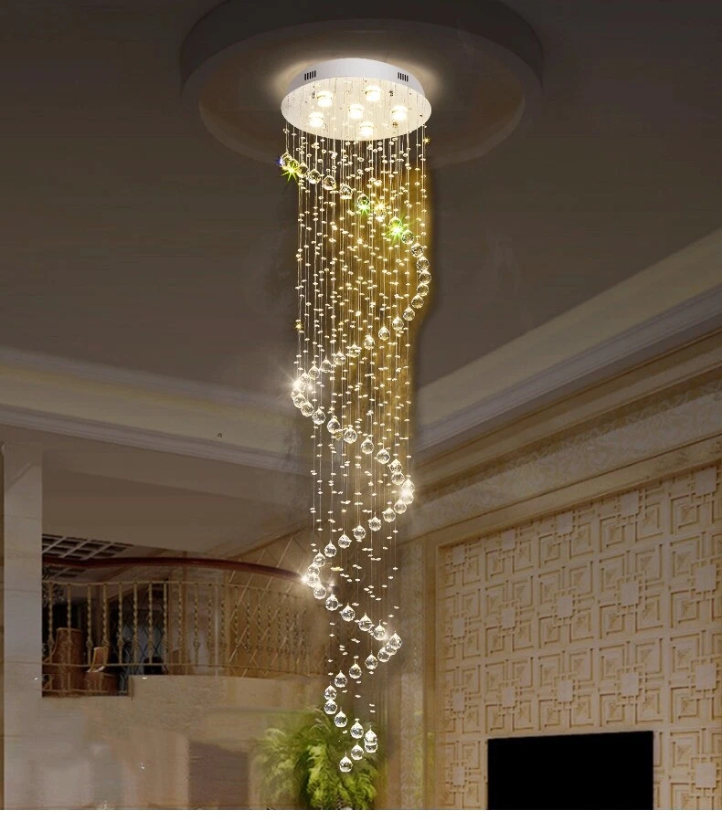 Swirl crystal ceiling light deals