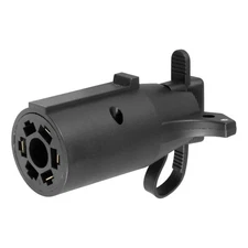 CURT 57245 Adapter with Tester (7-Way RV Blade Vehicle to 4-Way Flat Trailer)