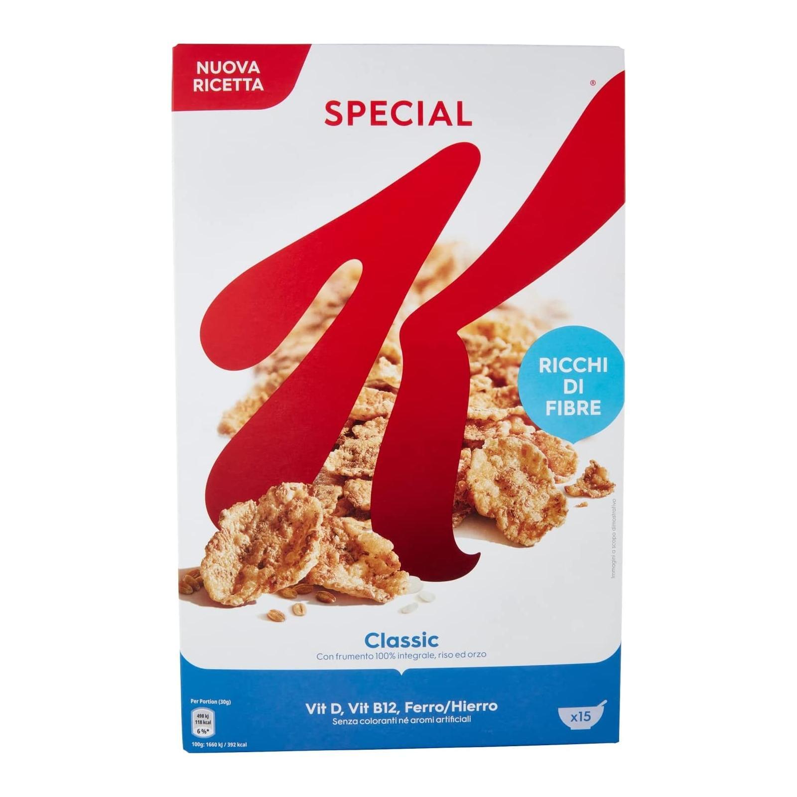 Cereali Kellogg'S Special K 450 g Latte Colazione Vitamine Frumento