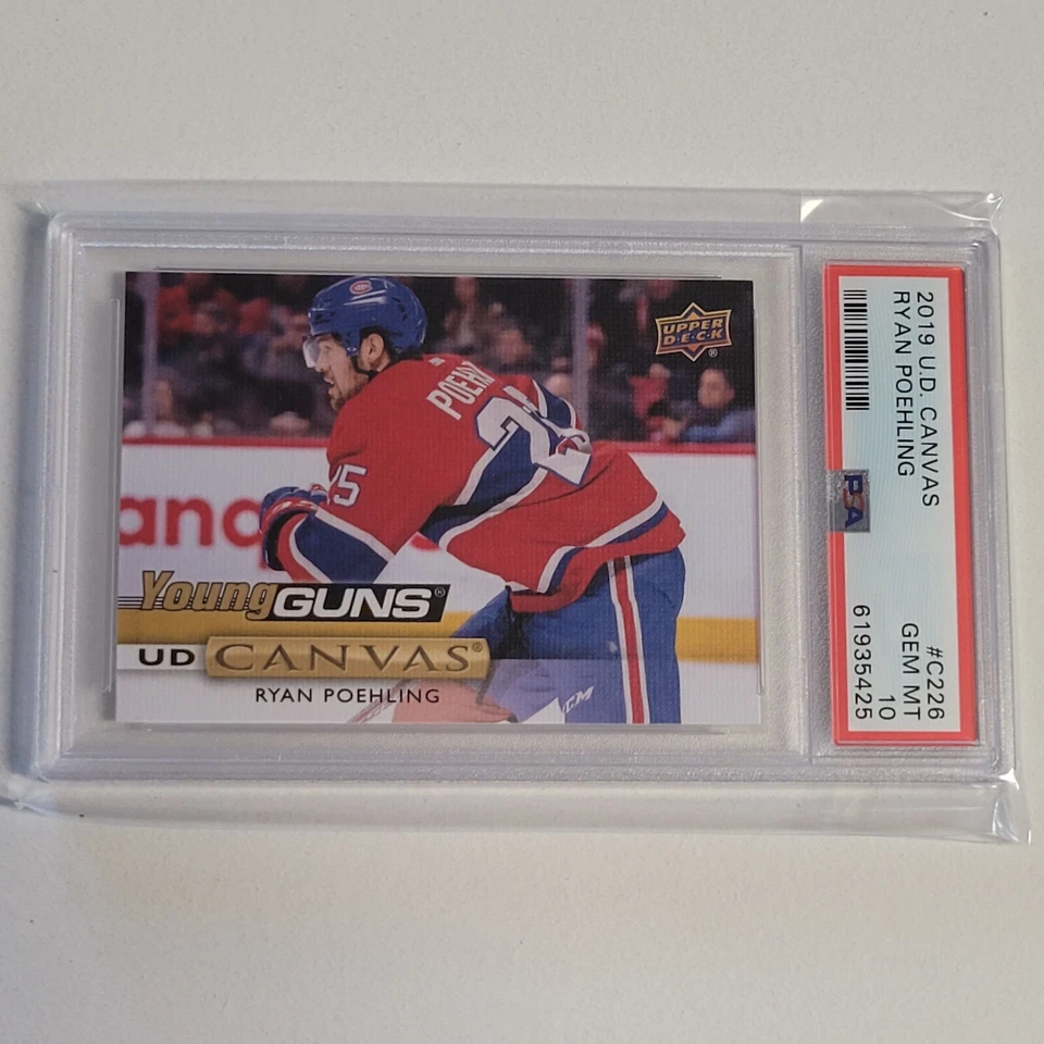 2019-20 Upper Deck UD #C226 Ryan Poehling Canvas Young Guns PSA 10 Canadiens RC - Image 3 of 4