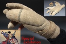 Giappone antico guanto tiro con l'arco freccia arco yoroi katana samurai tsuba Edo Busho 5587