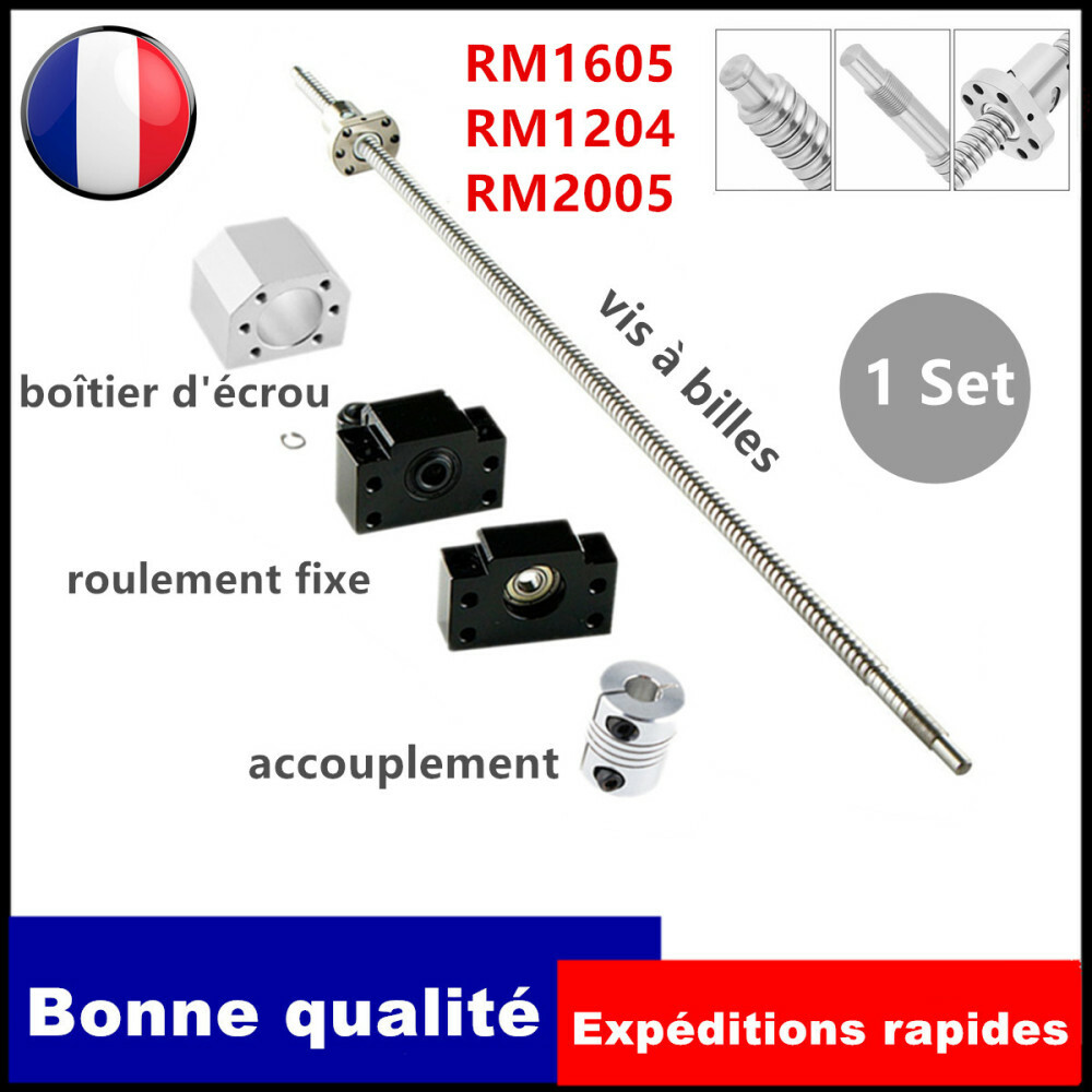Vis à bille RM1605 SFU1605 L | 1150mm, roulé BK ... – Grandado Vis à bille RM1605 SFU1605 L | 1150mm, roulé BK ... – Grandado