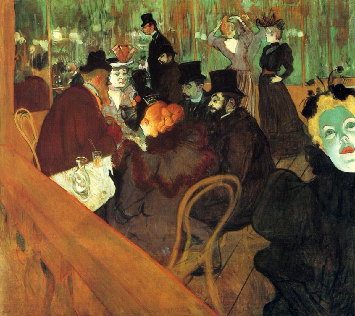 Toulouse Lautrec 額装 “Moulin Rouge” In the Moulin Rouge by Toulouse Lautrec Giclee Fine Art