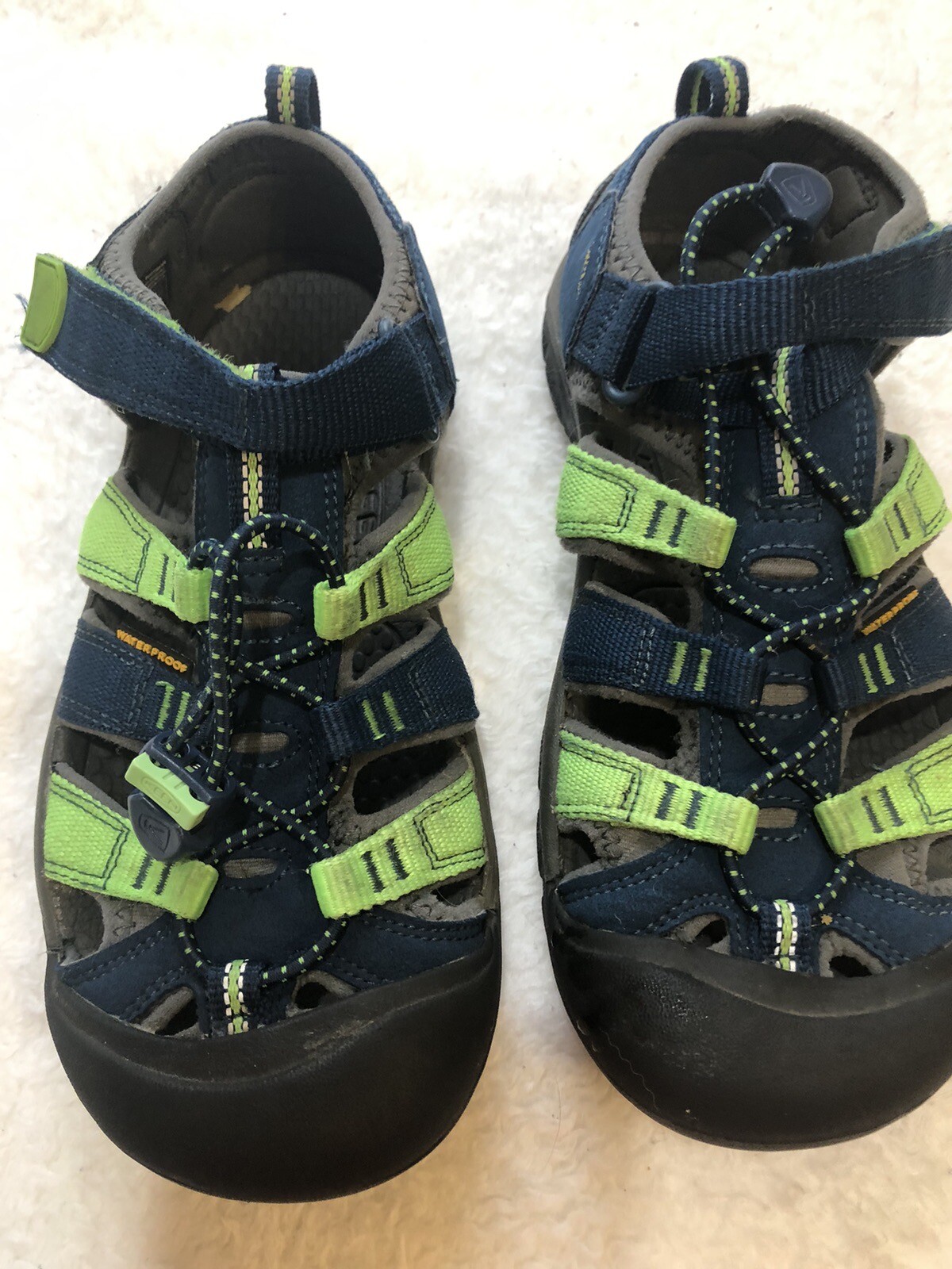 KEEN Sandali da trekking Appassionati taglia 5 donna blu e verde neon scarpe da trekking all'aperto