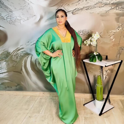 African Women Evening Long Dress Loose Dashiki Kaftan Muslim Robe Party Gown  New
