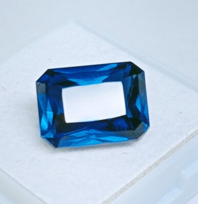 Blue Sapphire Gemstone Certified 9-10Ct Flawless Emerald Cut Natural