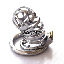 Stainless Steel Male Chastity Cage Device Metal Men's Locking Belt Restraint