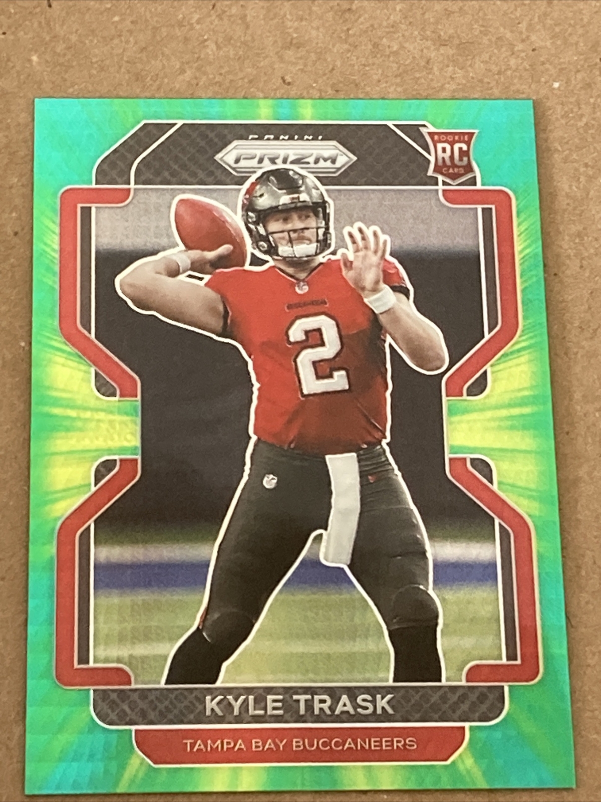 Kyle Trask 2021 Prizm Football #339 RC Rookie Green Hyper Prizm Buccaneers /175
