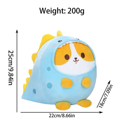 9.8in Cute Animal Plush Pillow Doll Soft Toy for Kids, Anime Cat Plushies - Picture 5 of 20