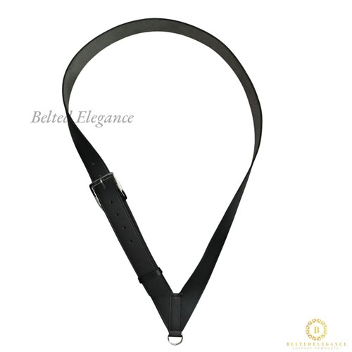 Premium WHITE,BROWN,BLACK Leather Marching Snare Drum Sling CrossBelt Adjustable - Picture 15 of 21