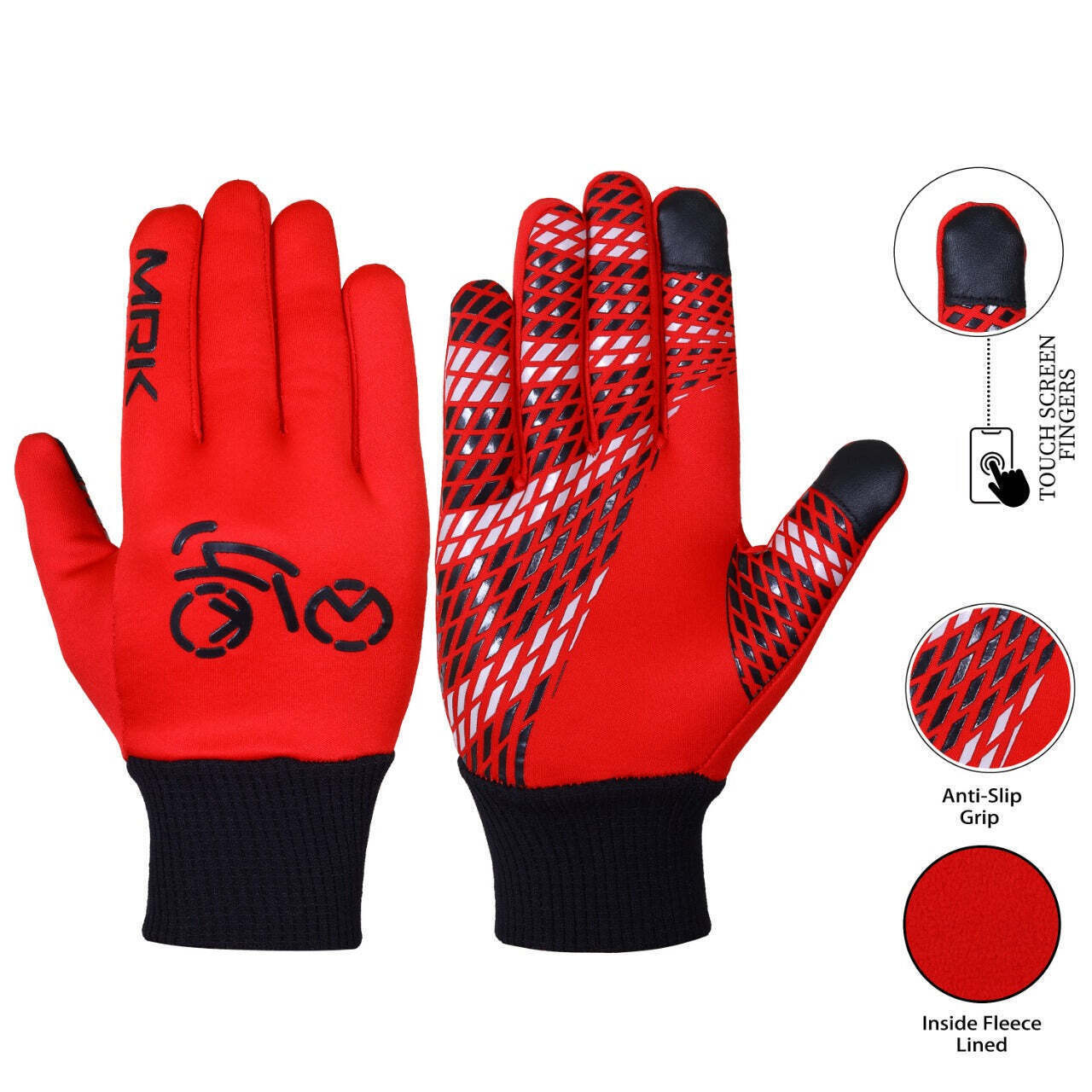 Cycling Winter Gloves Touch Screen Padded Full Finger Men Women Unisex