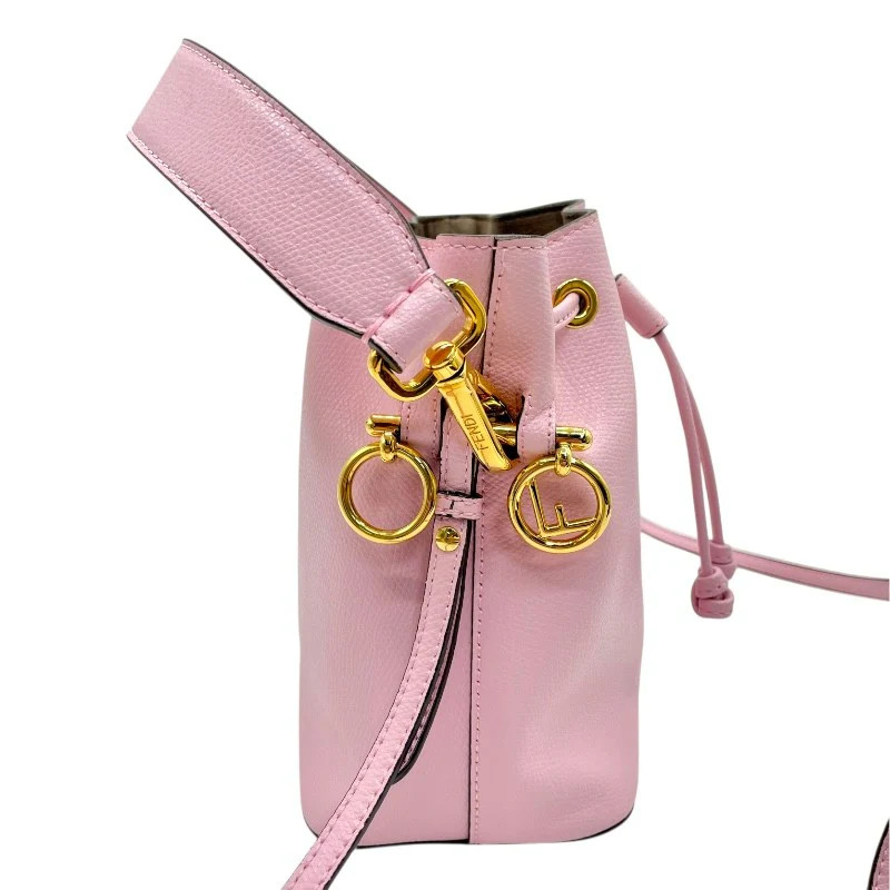 FENDI Montresor Mini 8BS010 Shoulder Bag Grain Calf Pink GD Hardware #OK3681 thumbnail 3