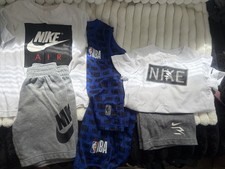 Nike Boys NBA 4-Piece Outfit Set Logo T-Shirt Shorts Multicolor One Size