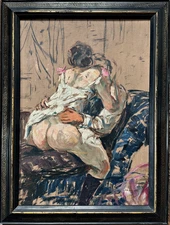 Erotic scene around 1920, signed NAGEL, Impressionist, Berlin