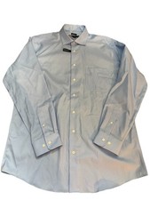 Pronto Uomo Mens 80s 2 Ply Non Iron Button Down Shirt Size 17 36/37 New 34