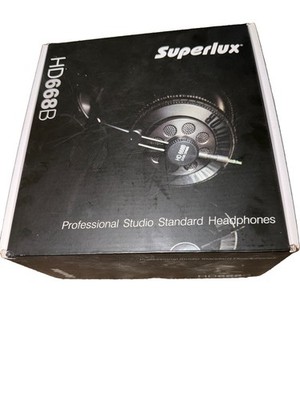 Superlux HD668B Dynamic Semi-Open Headphones W/box READ