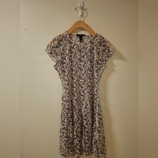 Forever 21 Black And White Sheer Floral Midi Dress