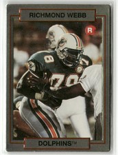 1990 ACTION PACKED ROOKIE/UPDATE #2 RICHMOND WEBB MIAMI DOLPHINS RC