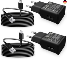 Ladegerät Handy, [2er-Pack] Schnellladegerät mit Ladekabel USB C S