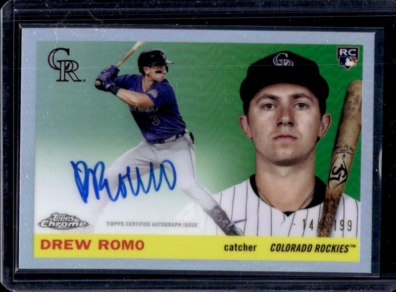 2025 Topps Chrome Platinum Drew Romo Auto RC Refractor Rookie #/199 Rockies