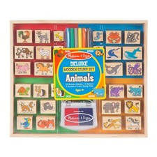 Deluxe Wooden Stamp Set - Animals - Melissa  Doug