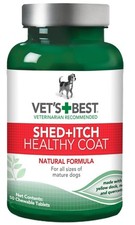 Vet's Best Healthy Coat Shed  Itch Relief Tablets 50 Count, multi natural