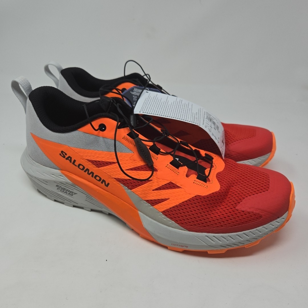 Scarpe da trail running Salomon Sense Ride 5 uomo taglia 12 5 rosso arancione 470462