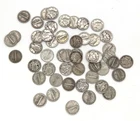 Roll 50 1945-S Micro S VG-VF Mercury Dimes $5 FV 90% Silver Coins San Francisco